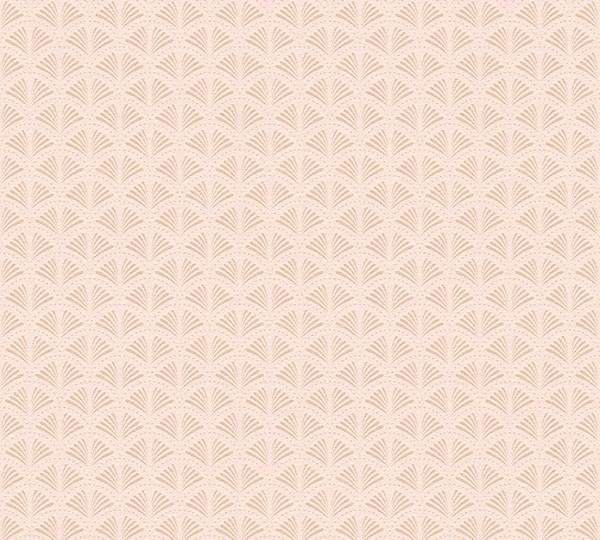 Vliestapete Art Deco I - Vlies - Beige - Hellrosa