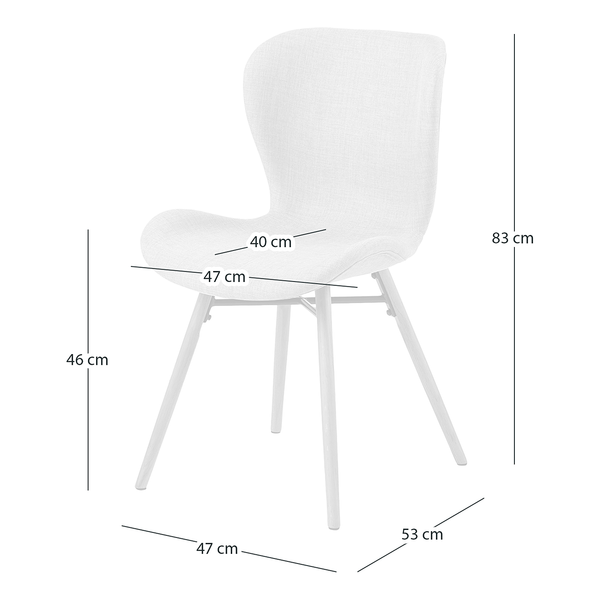 Polsterstuhl LIVARAS - Webstoff Radis: Creme - Buche Hell