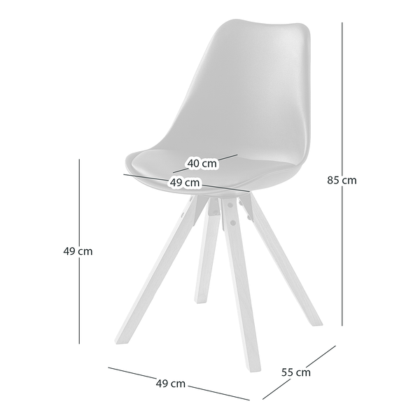 Esszimmerstuhl ALEDAS - Schwarz - Braun - 2er Set