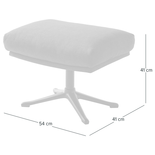 Hocker HEPBURN mit Kreuzfuß - Webstoff Saia / Echtleder Neka: Hellgrau / Schwarz - Schwarz