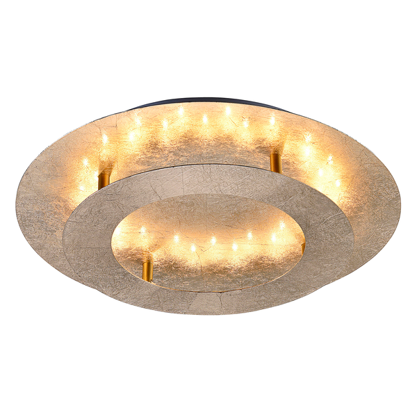 LED-Deckenleuchte Nevis Leaf I - Eisen - 4-flammig - Gold - Durchmesser: 40 cm