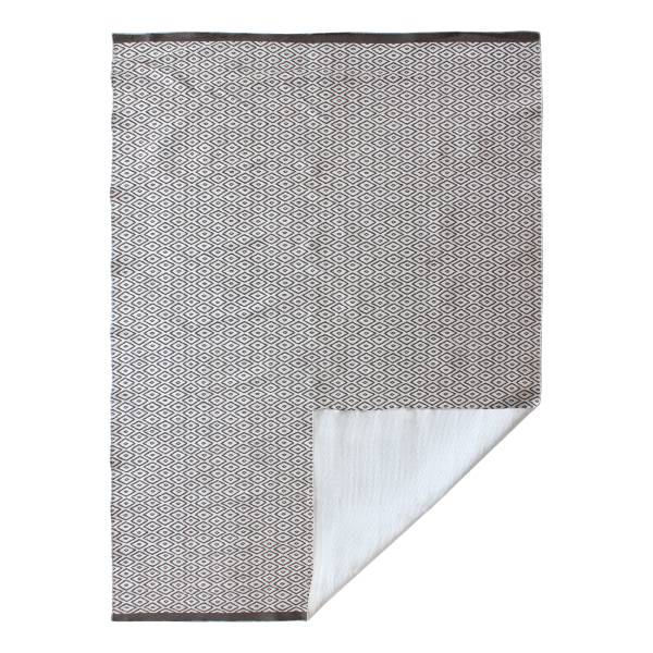 In-/Outdoorteppich Loki - Kunstfaser - Elfenbein / Grau - 80 x 150 cm