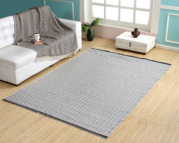 In-/Outdoorteppich Loki - Kunstfaser - Elfenbein / Grau - 80 x 150 cm