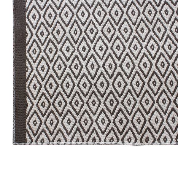 In-/Outdoorteppich Loki - Kunstfaser - Elfenbein / Grau - 80 x 150 cm