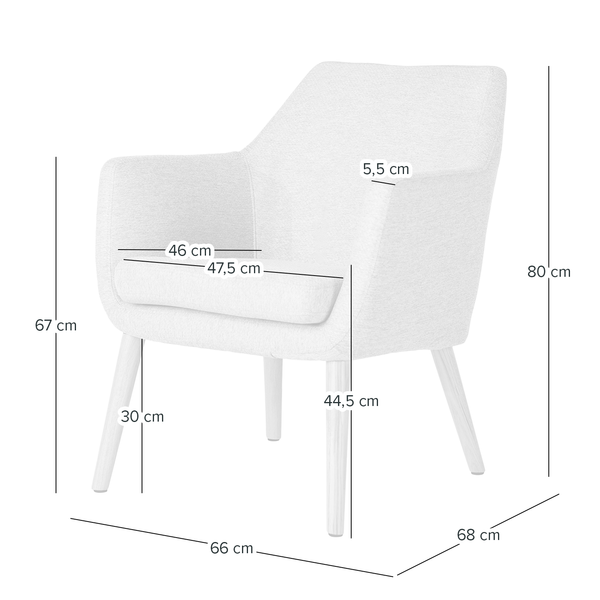 Loungesessel NICHOLAS - Webstoff Stefka: Beige