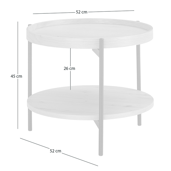 Beistelltisch DOLOGANI - Echtholzfurnier - Eiche Schwarz