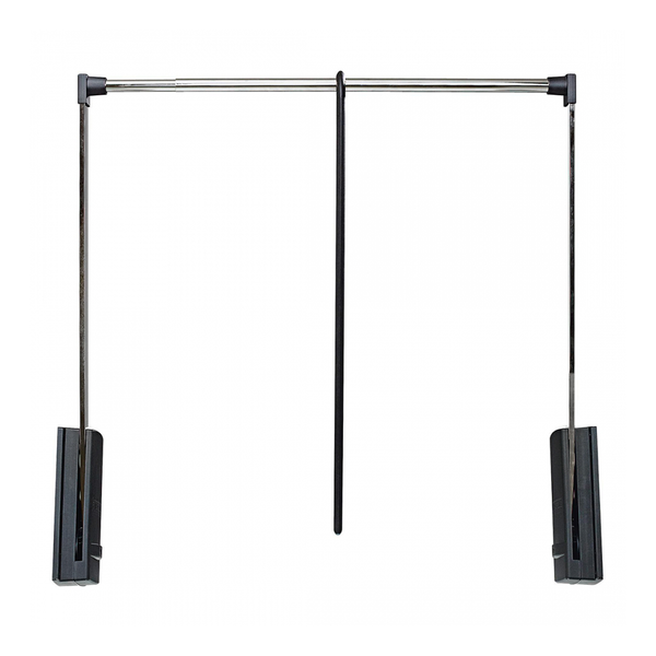 Verstellbarer Kleiderlift SKØP 90 cm - Silber - Metall - Kunststoff - 88 x 84 x 14 cm