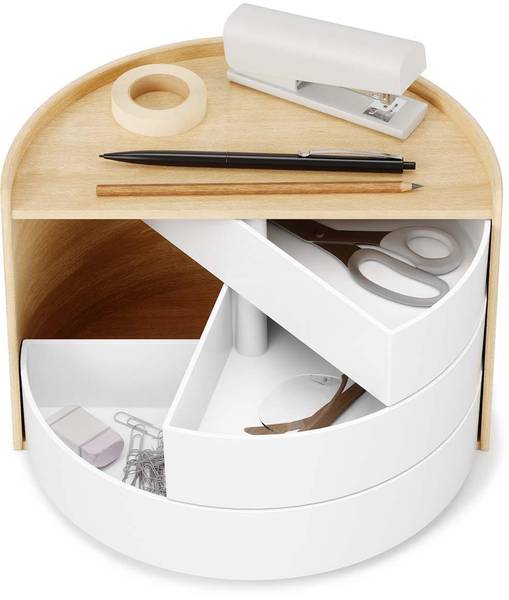 Organizer Moona - Pappelholz / Kunststoff - Driftwood Dekor