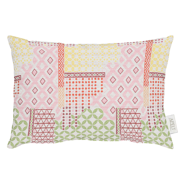 Dekokissen Happy Easter Pattern - Webstoff - Gelb / Rot