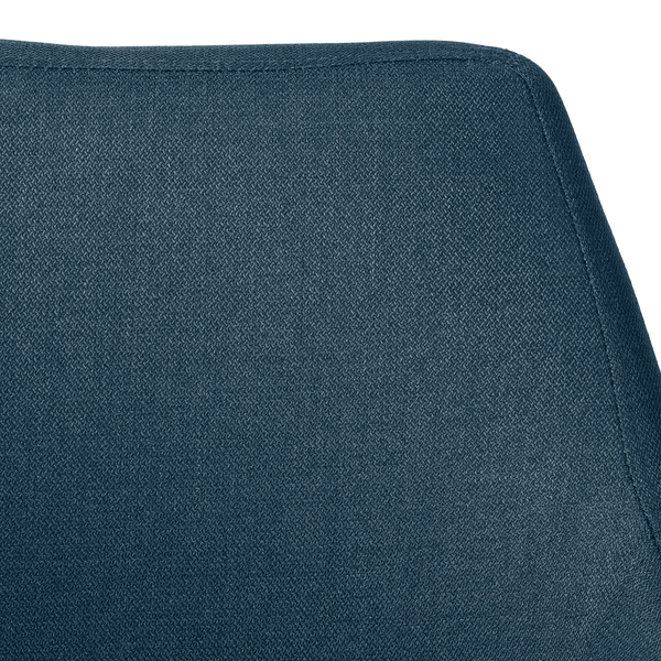 Armlehnenstuhl NICHOLAS - Webstoff Cors: Jeansblau - 1er Set