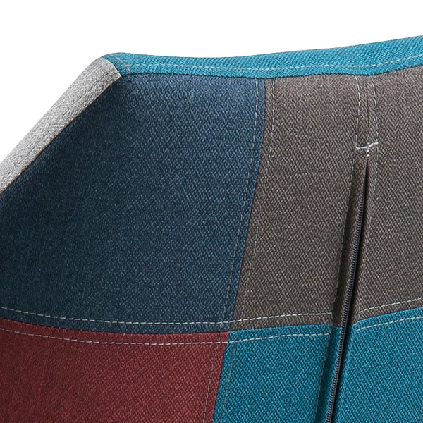 Armlehnenstuhl NICHOLAS - Multicolor - Webstoff - Eiche - 58 x 84 x 58 cm