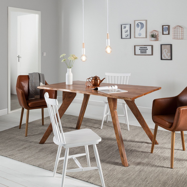 Armlehnenstuhl NICHOLAS XXL - Kunstleder Aken: Vintage Cognac - Einzelstuhl