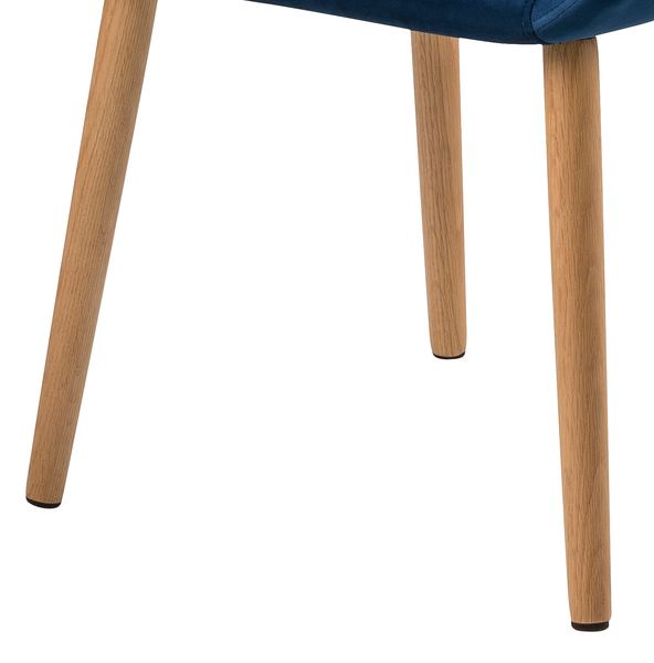 Armlehnenstuhl TILANDA - Samt Vilda: Dunkelblau - Einzelstuhl