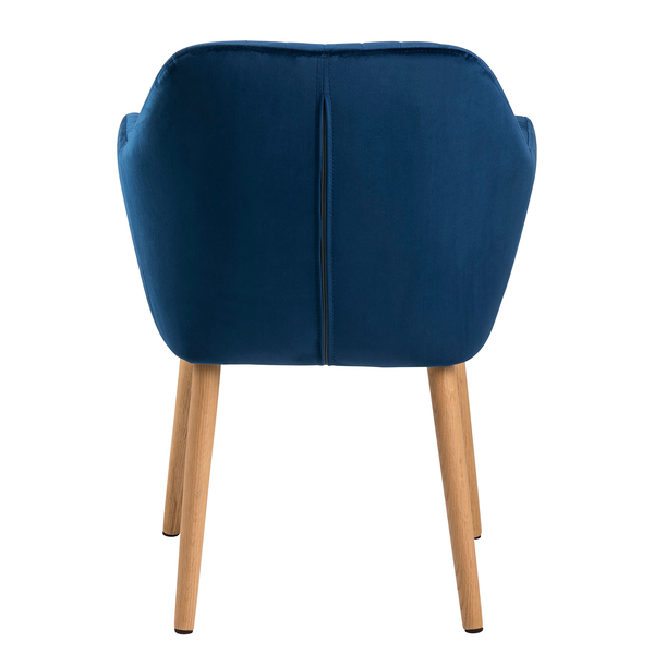 Armlehnenstuhl TILANDA - Samt Vilda: Dunkelblau - Einzelstuhl