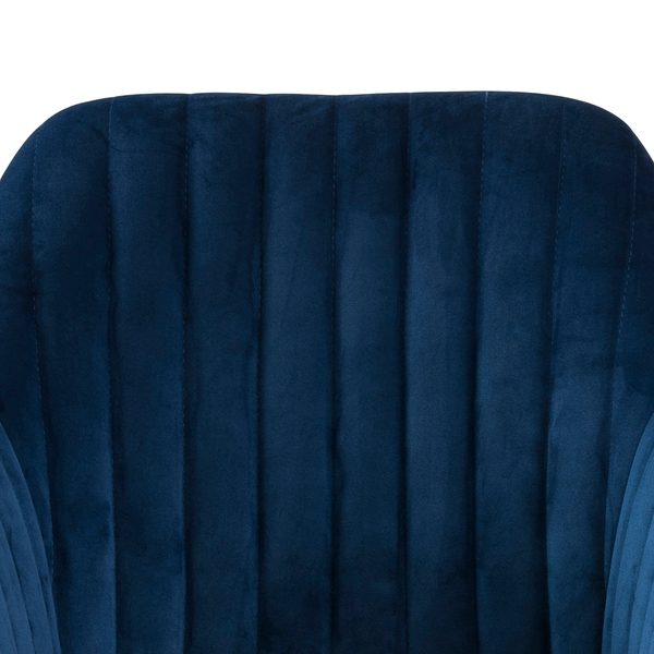 Armlehnenstuhl TILANDA - Samt Vilda: Dunkelblau - Einzelstuhl