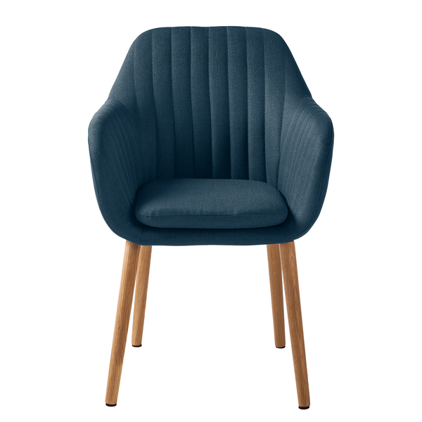 Armlehnenstuhl TILANDA Typ A - Webstoff Cors: Jeansblau - 1er Set
