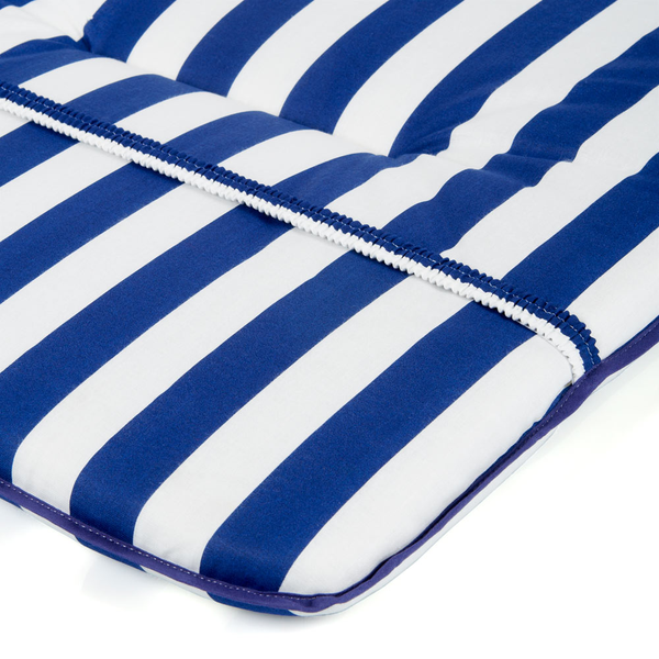 Auflage Basic Line - Blau-Weiß gestreift - Hochlehner - 120 x 50 cm