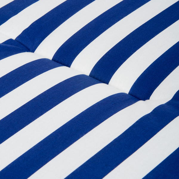 Auflage Basic Line - Blau-Weiß gestreift - Hochlehner - 120 x 50 cm