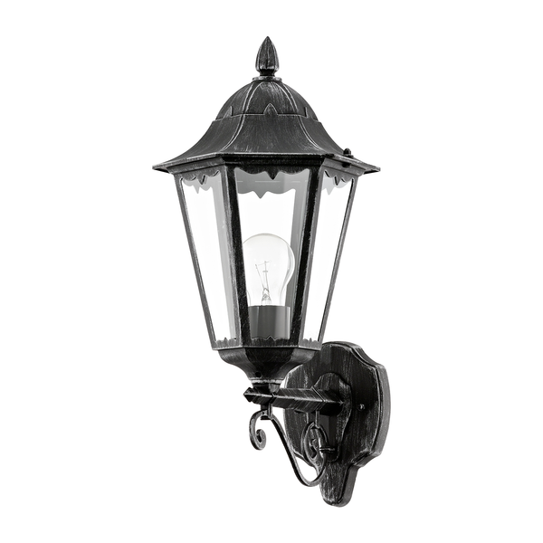 Außenwandleuchte Navedo II - Glas / Aluminium - 1-flammig - Schwarz
