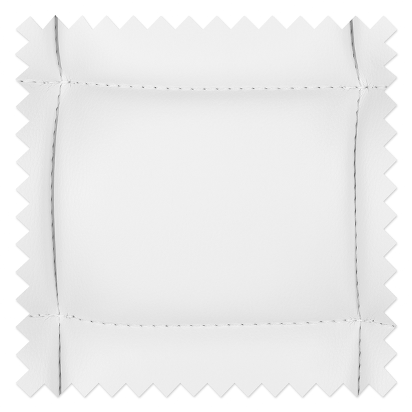 Barhocker Fitzgerald - Kunstleder - Weiß / Chrom - Einzelhocker