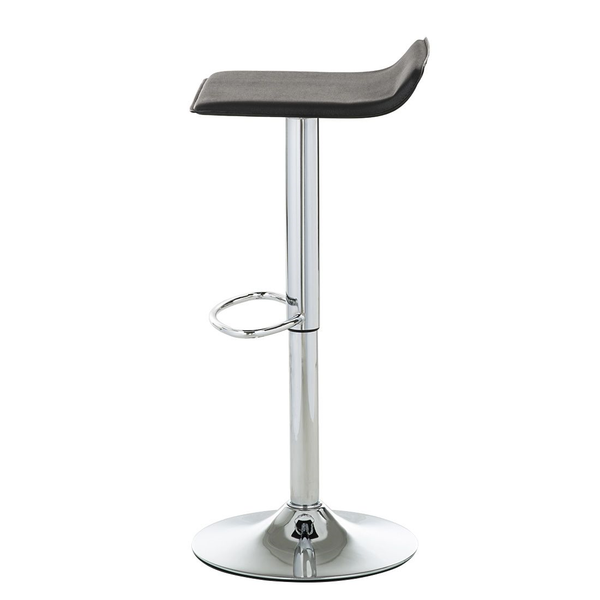 Barhocker Soraia (2er-Set) - Kunstleder - Schwarz / Chrom