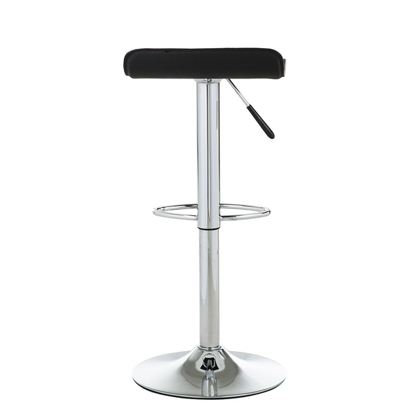 Barhocker Soraia (2er-Set) - Kunstleder - Schwarz / Chrom