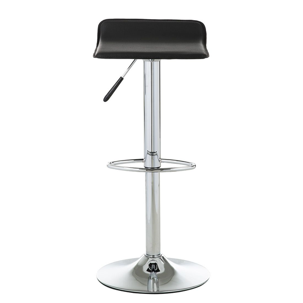 Barhocker Soraia (2er-Set) - Kunstleder - Schwarz / Chrom