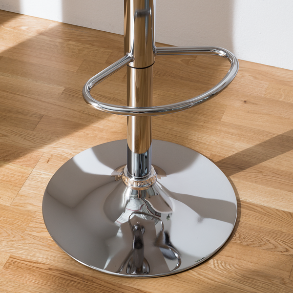 Barstuhl Falkland - Weiß - Chrom glänzend - Einzelstuhl