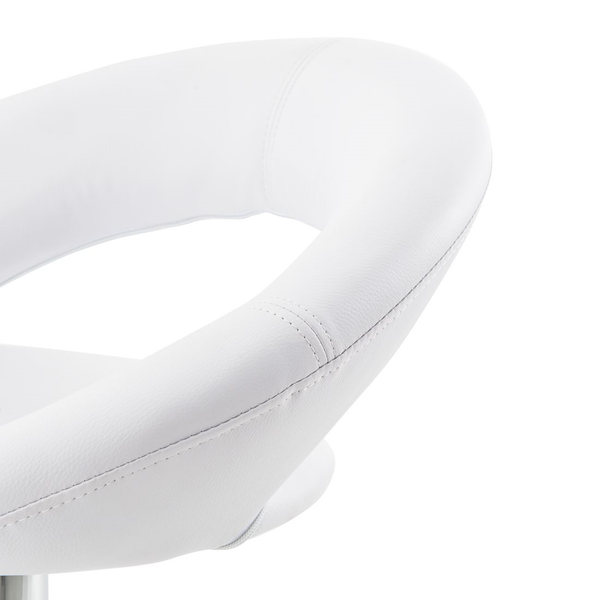Barstuhl Hemingway - Weiß / Chrom - Einzelstuhl