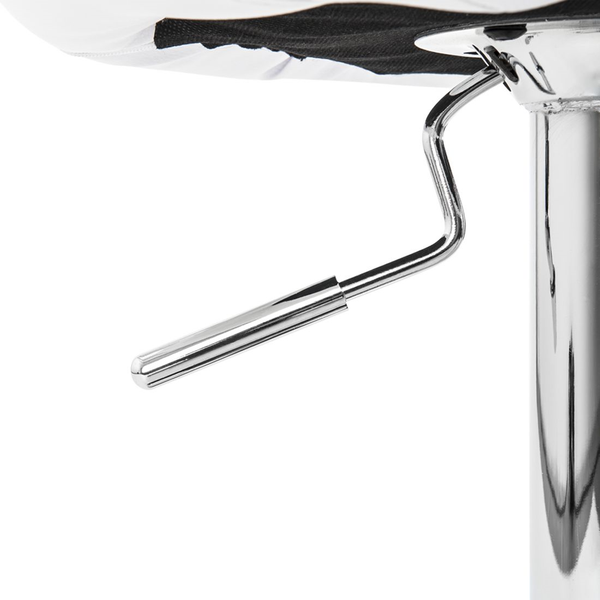 Barstuhl Hemingway - Weiß / Chrom - Einzelstuhl