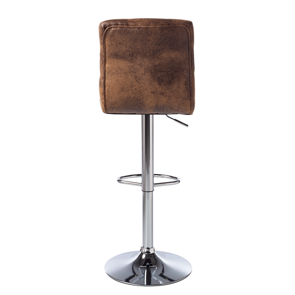 Barstuhl Kamloops - Kunstleder / Metall - Vintage Braun - Einzelstuhl