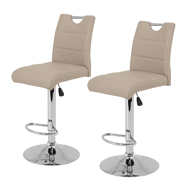 Barstuhl Malte (2er-Set) - Kunstleder - Cappuccino