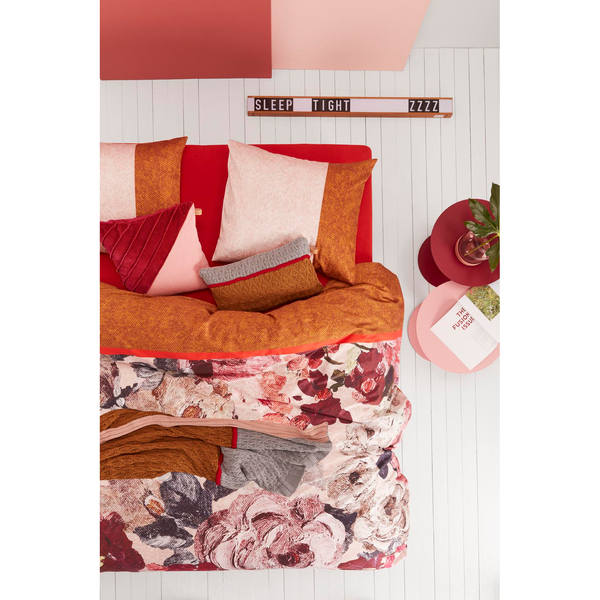 Bettwäsche Mellow - Satin - Mauve / Bernstein - 155 x 220 cm + Kissen 80 x 80 cm