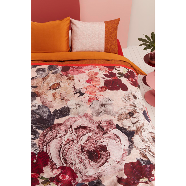 Bettwäsche Mellow - Satin - Mauve / Bernstein - 155 x 220 cm + Kissen 80 x 80 cm