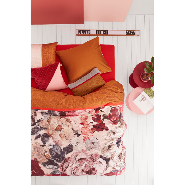 Bettwäsche Mellow - Satin - Mauve / Bernstein - 155 x 220 cm + Kissen 80 x 80 cm