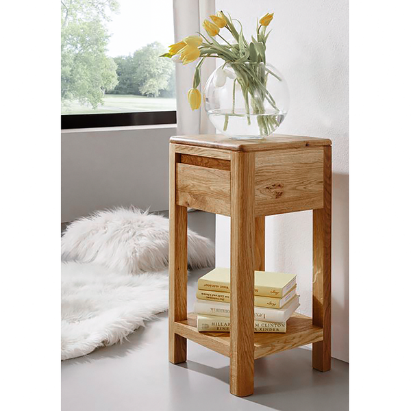 Beistelltisch Anamur I - Eiche massiv - Eiche - Höhe: 60 cm