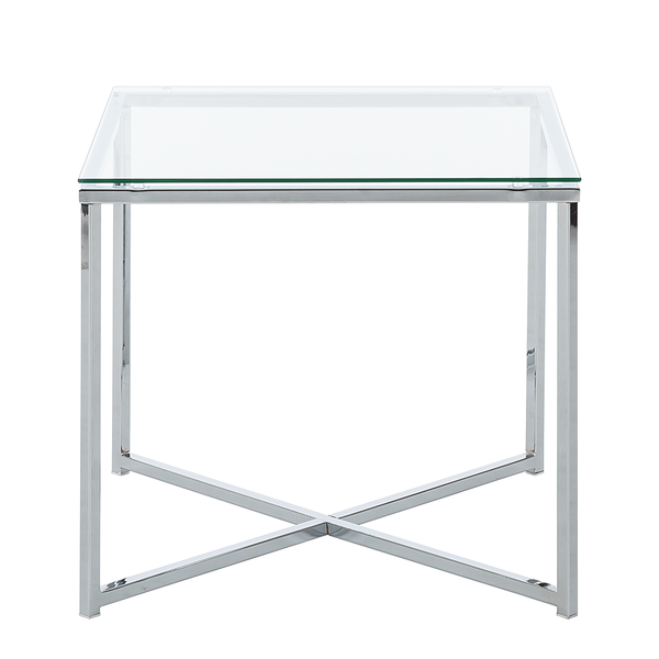 Beistelltisch Cross - Metall - Silber