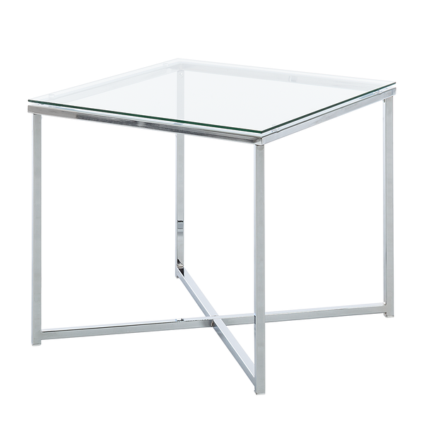 Beistelltisch Cross - Metall - Silber