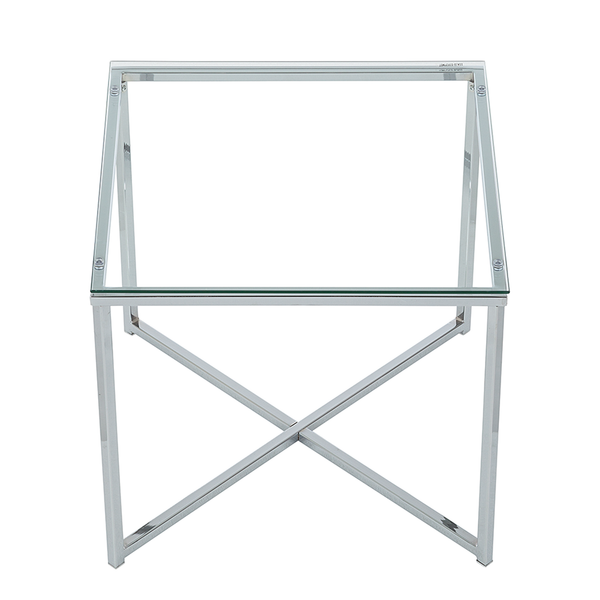 Beistelltisch Cross - Metall - Silber