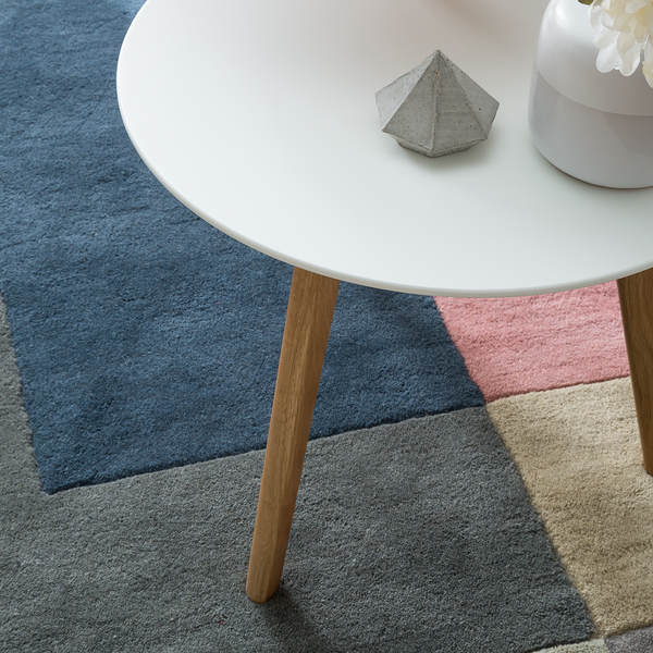 Beistelltisch Wolka - Eiche teilmassiv - Eiche / Weiß