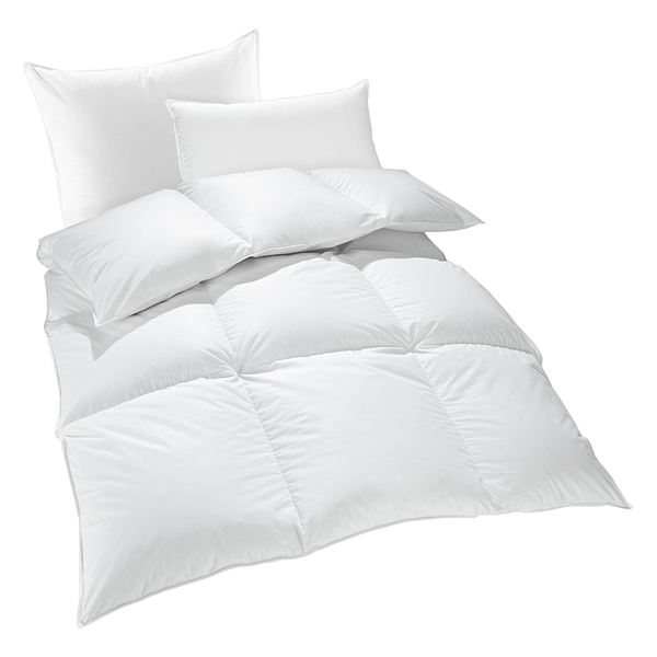 Ganzjahresbetten-Set Canada - 135 x 200 cm + Kissen 80 x 80 cm - 90% Daunen, 10% Federn