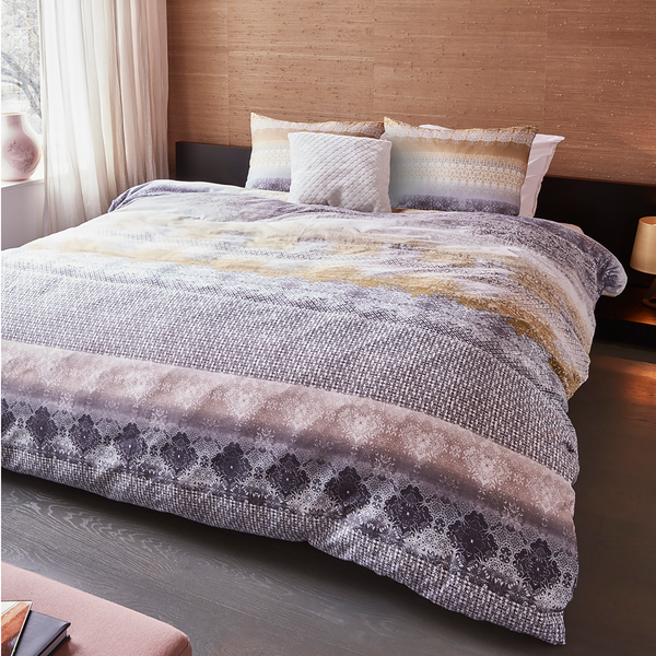 Bettwäsche Refined - Baumwollstoff - Mehrfarbig - 155 x 220 cm + Kissen 80 x 80 cm