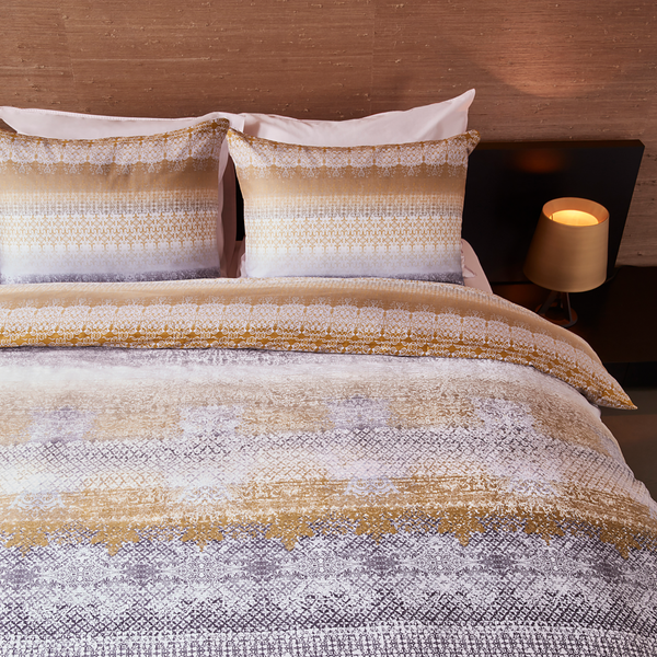 Bettwäsche Refined - Baumwollstoff - Mehrfarbig - 155 x 220 cm + Kissen 80 x 80 cm