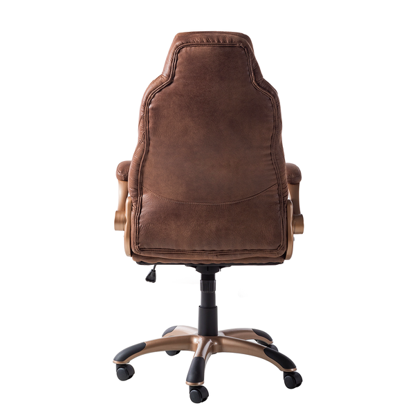 Chefsessel Baylor XXL - Microfaser / Kunststoff - Braun / Kupfer