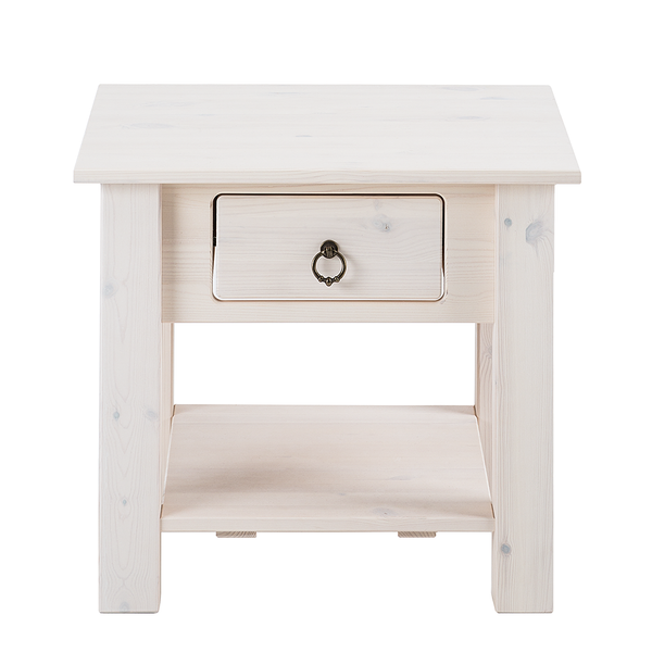 Beistelltisch Valmer I - Kiefer massiv - Weiß