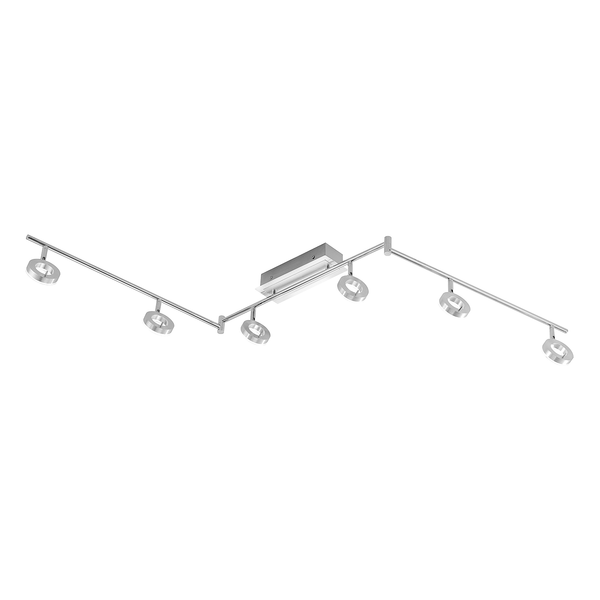 LED-Deckenleuchte Sileda V - Eisen - 6-flammig - Aluminium