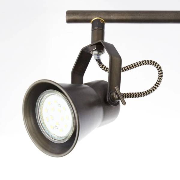 Deckenleuchte Seed II - Stahl / Kiefer massiv - 4-flammig