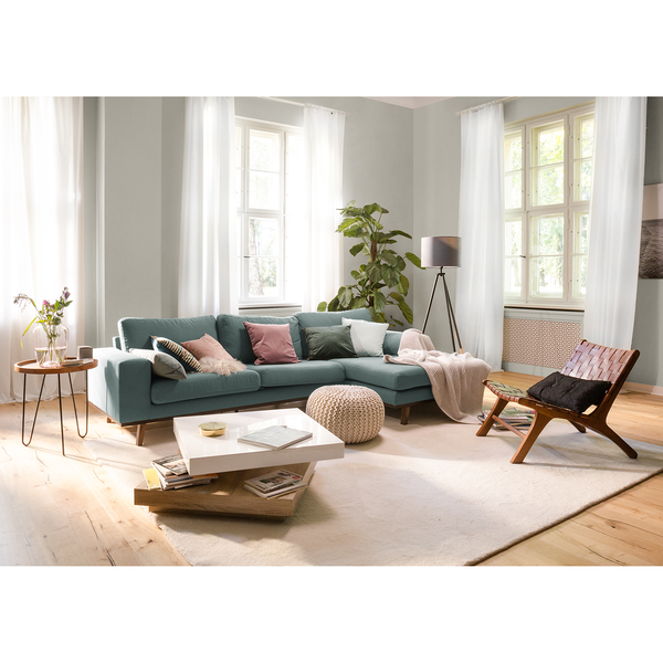 Stuhl BOURBOURG - Echtleder / Teak massiv - Braun / Teak