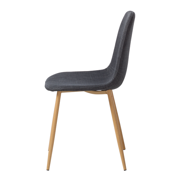 Polsterstuhl Iskmo II - Webstoff - Anthrazit - 2er Set