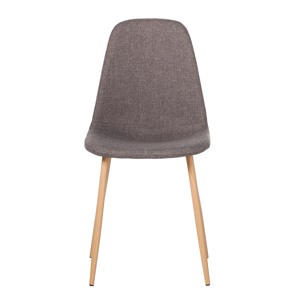 Polsterstuhl Iskmo III - Webstoff - Grau - 2er Set